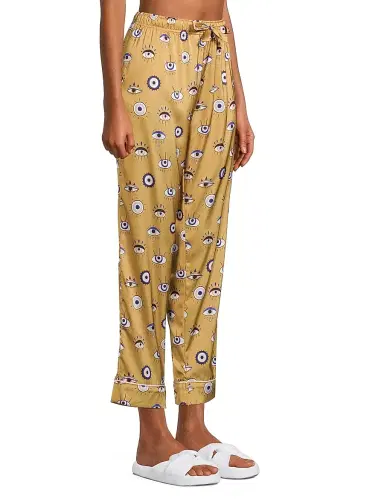 Averie Women's Evil Eye Amara Evil Eye Pajama Set - Bronze Gold - Size XL | Thumbnail 4