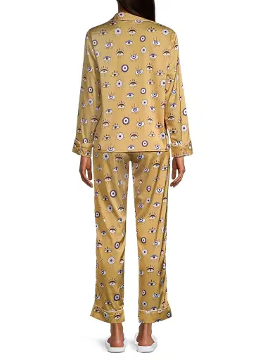 Averie Women's Evil Eye Amara Evil Eye Pajama Set - Bronze Gold - Size XL | Thumbnail 5