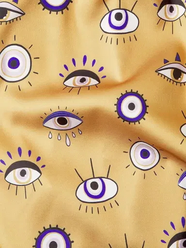 Averie Women's Evil Eye Amara Evil Eye Pajama Set - Bronze Gold - Size XL | Thumbnail 6