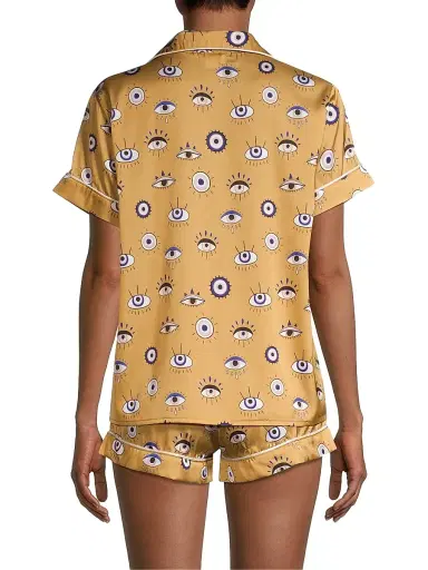 Averie Women's Two-Piece Amara Evil Eye Shorts Pajama Set | Thumbnail 5 Averie Women's Two-Piece Amara Evil Eye Shorts Pajama Set | Thumbnail 5
