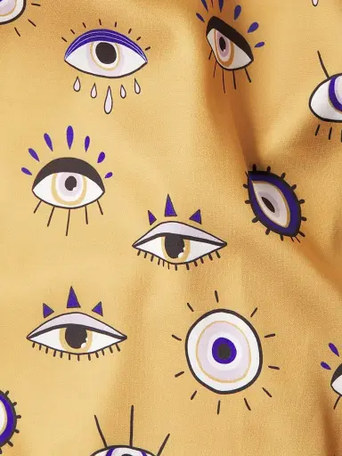 Averie Women's Two-Piece Amara Evil Eye Shorts Pajama Set | Thumbnail 6 Averie Women's Two-Piece Amara Evil Eye Shorts Pajama Set | Thumbnail 6