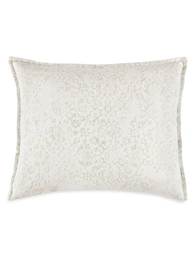 Peacock Alley Avalon Cotton & Linen Sham - Platinum Full