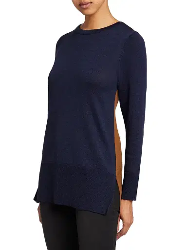 Santorelli Women's Merino Wool Sweater - Space Blue - Size Small | Thumbnail 4 Santorelli Women's Merino Wool Sweater - Space Blue - Size Small | Thumbnail 4