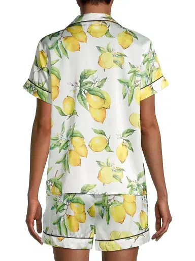 Averie Women's Two-Piece Citrus Print Short Pajama Set | Thumbnail 5 Averie Women's Two-Piece Citrus Print Short Pajama Set | Thumbnail 5