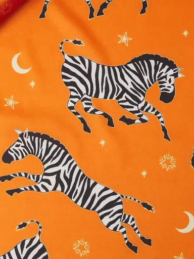 Averie Women's Two-Piece Zebra Print Pajama Set - Orange - Size XS | Thumbnail 6