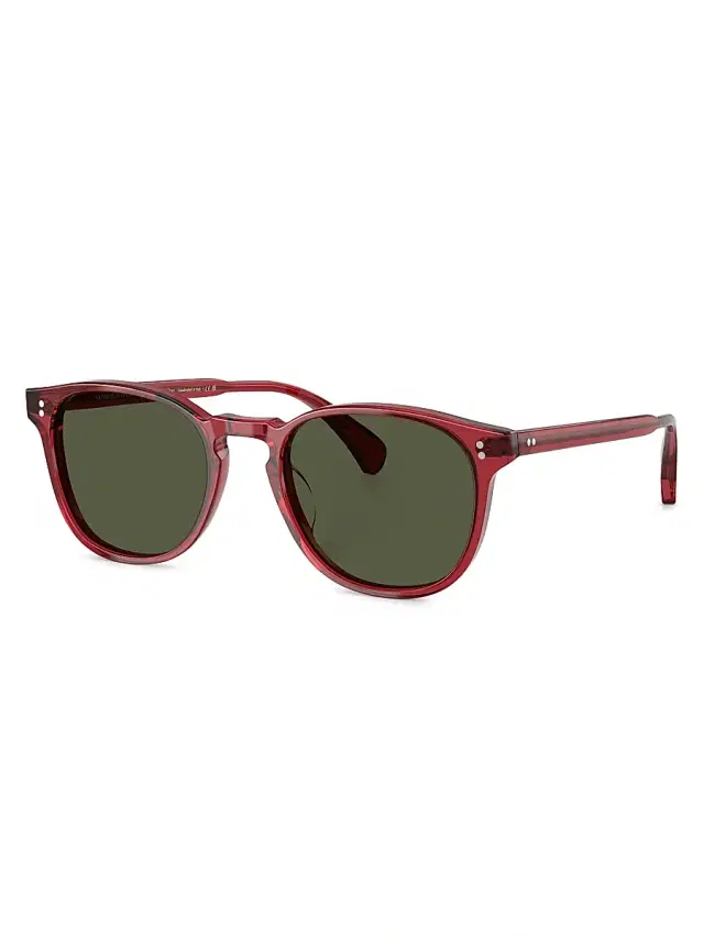 Oliver Peoples Women's 51MM Round Sunglasses - Grey Transparent Orange
