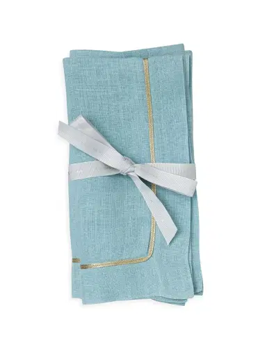 Joanna Buchanan Linen Dinner Napkins 2-Piece Set - Duck Egg | Thumbnail 7