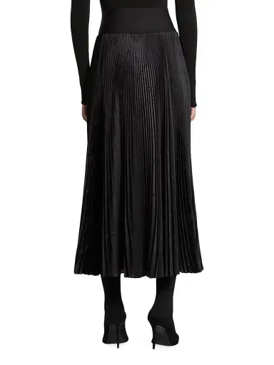 Balenciaga Women's Diagonal Allover Pleated Skirt - Black | Thumbnail 5 Balenciaga Women's Diagonal Allover Pleated Skirt - Black | Thumbnail 5