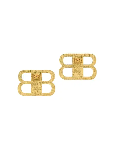 Balenciaga Women's Bb 2.0 Earrings - Gold Crystal | Thumbnail 2