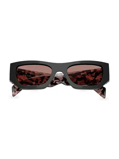 Prada Women's 53MM Pillow Sunglasses - Brownpinkhavana | Thumbnail 5