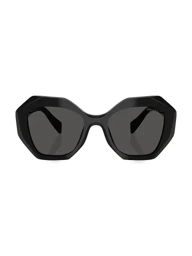 Prada Women's 53MM Geometric Sunglasses - Darkgreyblack | Thumbnail 2 Prada Women's 53MM Geometric Sunglasses - Darkgreyblack | Thumbnail 2