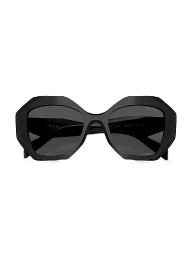 Prada Women's 53MM Geometric Sunglasses - Darkgreyblack | Thumbnail 5 Prada Women's 53MM Geometric Sunglasses - Darkgreyblack | Thumbnail 5