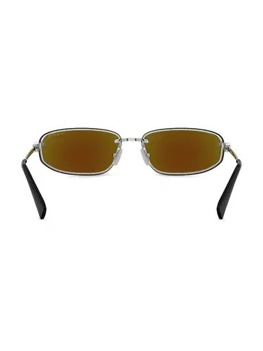 Miu Miu Women's 69MM Shield Sunglasses - Blue Purple Silver | Thumbnail 4