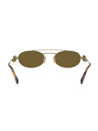 Miu Miu Women's 53MM Oval Sunglasses - Pale Gold Grey | Thumbnail 4