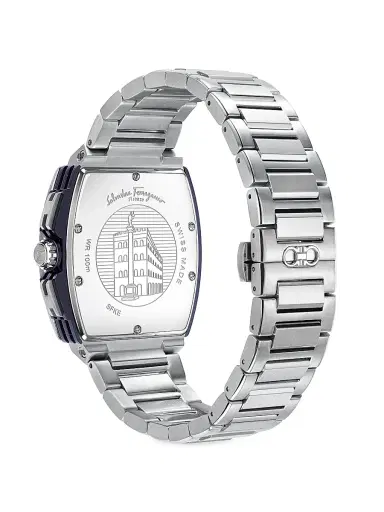 FERRAGAMO Men's F-80 Tonneau Stainless Steel Chronograph Watch - Stainless Steel | Thumbnail 4