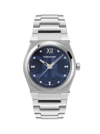 FERRAGAMO Men's Vega Capsule Diamond & Stainless Steel Bracelet Watch/40MM - Stainless Steel | Thumbnail 1 FERRAGAMO Men's Vega Capsule Diamond & Stainless Steel Bracelet Watch/40MM - Stainless Steel | Thumbnail 1