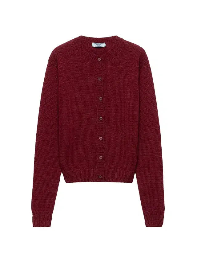 Women's Cashmere Cardigan - Dark Red