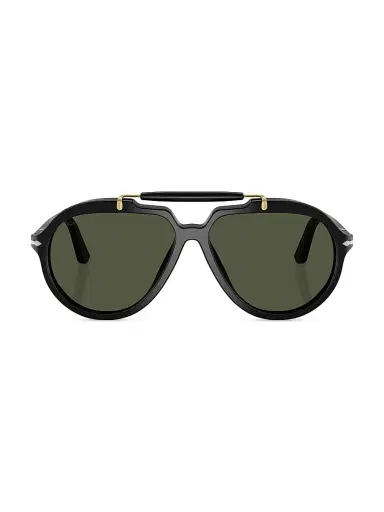 PERSOL Men's 57MM Square Sunglasses - Black | Thumbnail 2 PERSOL Men's 57MM Square Sunglasses - Black | Thumbnail 2