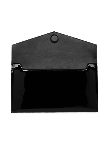 Saint Laurent Women's Uptown Pouch in Patent Leather - Black | Thumbnail 4