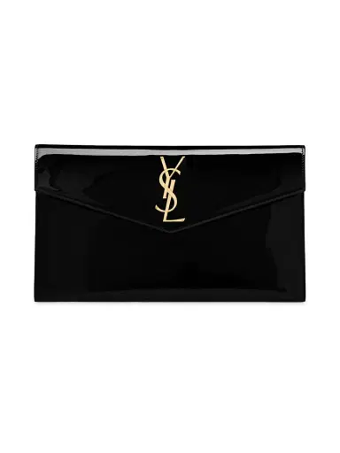 Saint Laurent Women's Uptown Pouch in Patent Leather - Black | Thumbnail 5