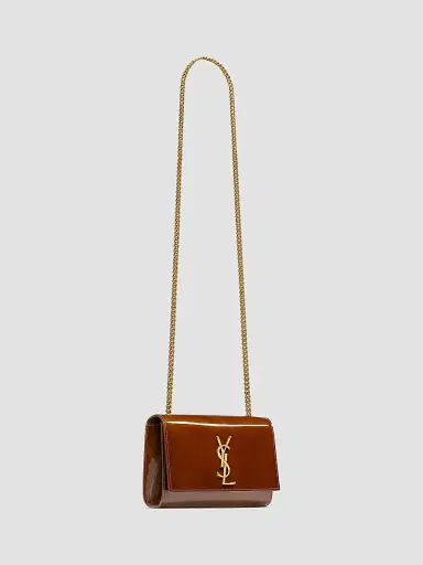 Saint Laurent Women's Kate Small in Patent Leather - Grenade | Thumbnail 5 Saint Laurent Women's Kate Small in Patent Leather - Grenade | Thumbnail 5