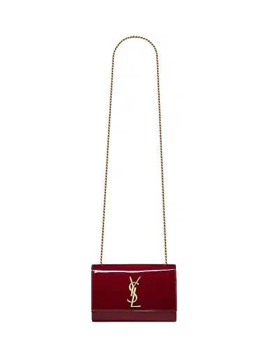 Saint Laurent Women's Kate Small in Patent Leather - Grenade | Thumbnail 1 Saint Laurent Women's Kate Small in Patent Leather - Grenade | Thumbnail 1