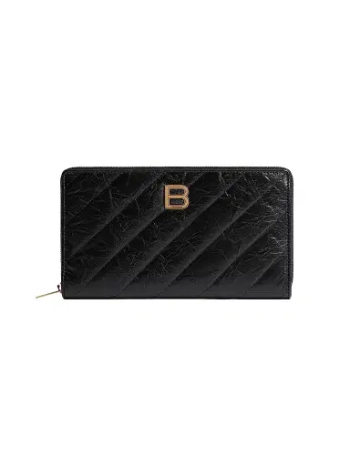 Balenciaga Women's Crush Continental Wallet Quilted | Thumbnail 1 Balenciaga Women's Crush Continental Wallet Quilted | Thumbnail 1