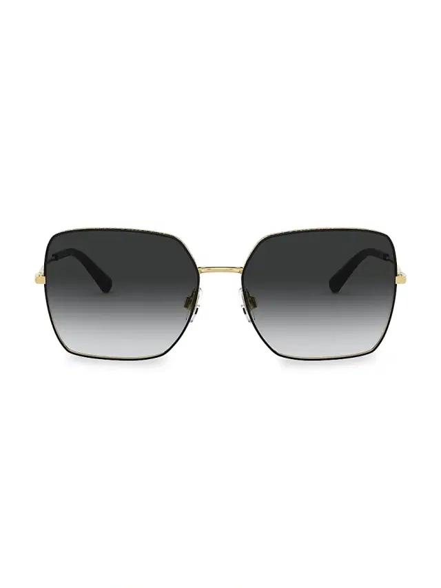 Women's 57MM Square Sunglasses - Gold