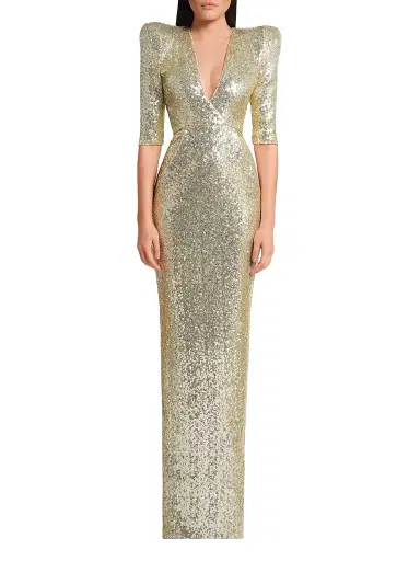 Zhivago Women's Look At Me Sequin Gown - Champagne - Size 10 | Thumbnail 2