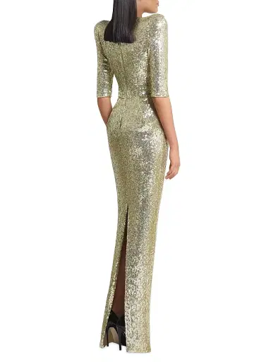 Zhivago Women's Look At Me Sequin Gown - Champagne - Size 10 | Thumbnail 4