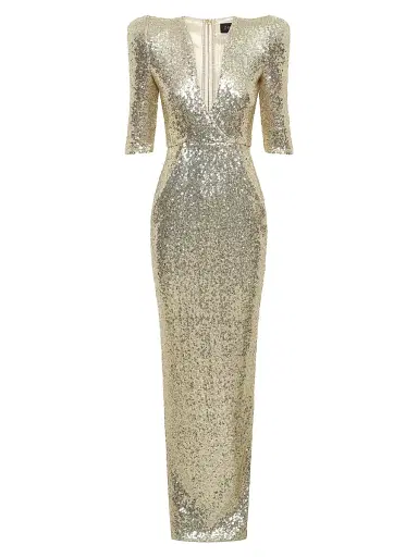 Zhivago Women's Look At Me Sequin Gown - Champagne - Size 10 | Thumbnail 1