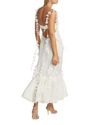 Zimmermann Women's Petal Appliqué Linen-Silk Corset Gown - Natural - Size 8 | Thumbnail 5 Zimmermann Women's Petal Appliqué Linen-Silk Corset Gown - Natural - Size 8 | Thumbnail 5