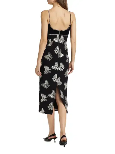 Rebecca Vallance Women's Valor Sequined Bow Midi-Dress | Thumbnail 5