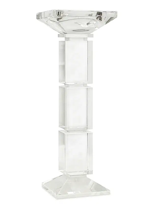 Square Crystal Candleholder - Clear