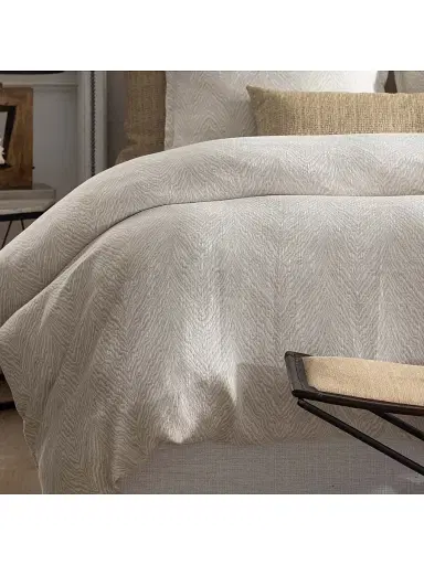 Lili Alessandra Kenya Jacquard Cotton-Linen Pillow & Duvet Collection - Camel European | Thumbnail 6 Lili Alessandra Kenya Jacquard Cotton-Linen Pillow & Duvet Collection - Camel European | Thumbnail 6