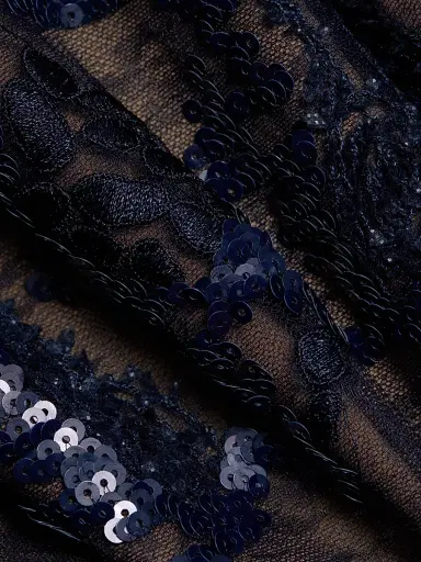 Rene Ruiz Collection Women's Floral Beaded Strapless A-Line Gown - Navy - Size 14 | Thumbnail 7
