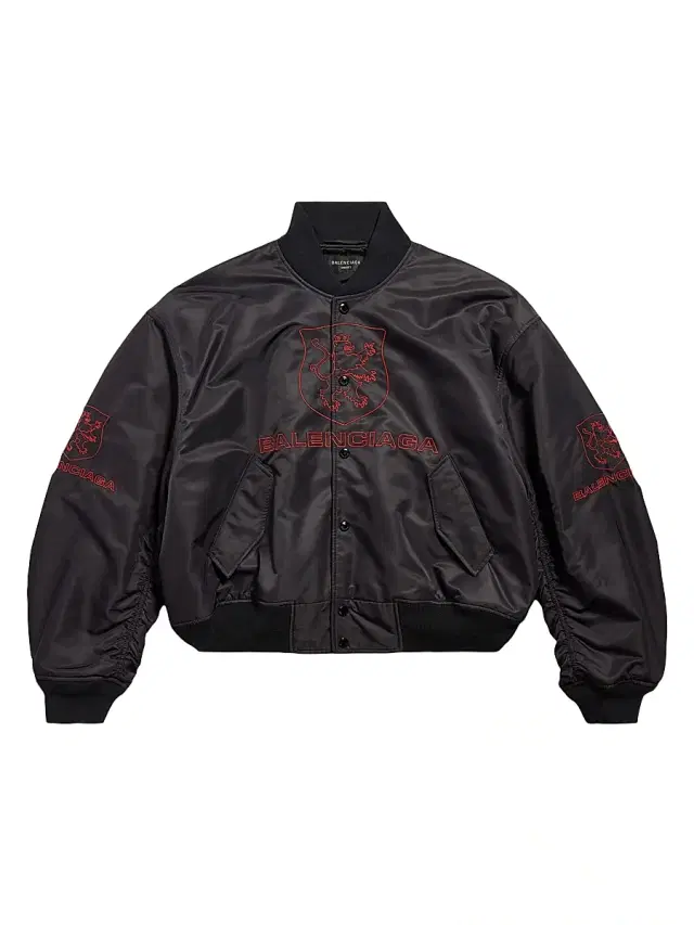 Balenciaga Men's Lion Club Varsity Jacket - Black