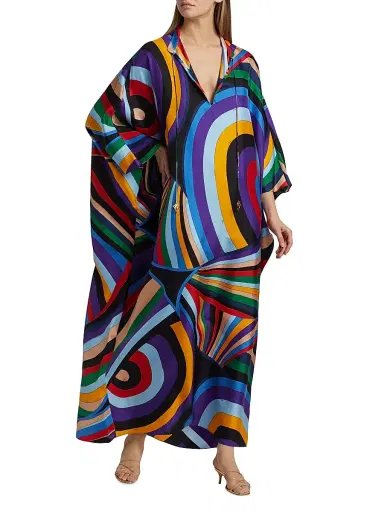 Pucci Women's Silk Twill Kaftan - Viola Rosso | Thumbnail 2 Pucci Women's Silk Twill Kaftan - Viola Rosso | Thumbnail 2