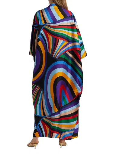 Pucci Women's Silk Twill Kaftan - Viola Rosso | Thumbnail 5 Pucci Women's Silk Twill Kaftan - Viola Rosso | Thumbnail 5