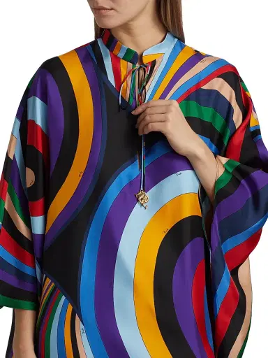 Pucci Women's Silk Twill Kaftan - Viola Rosso | Thumbnail 6 Pucci Women's Silk Twill Kaftan - Viola Rosso | Thumbnail 6