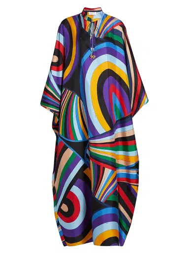 Pucci Women's Silk Twill Kaftan - Viola Rosso | Thumbnail 1 Pucci Women's Silk Twill Kaftan - Viola Rosso | Thumbnail 1
