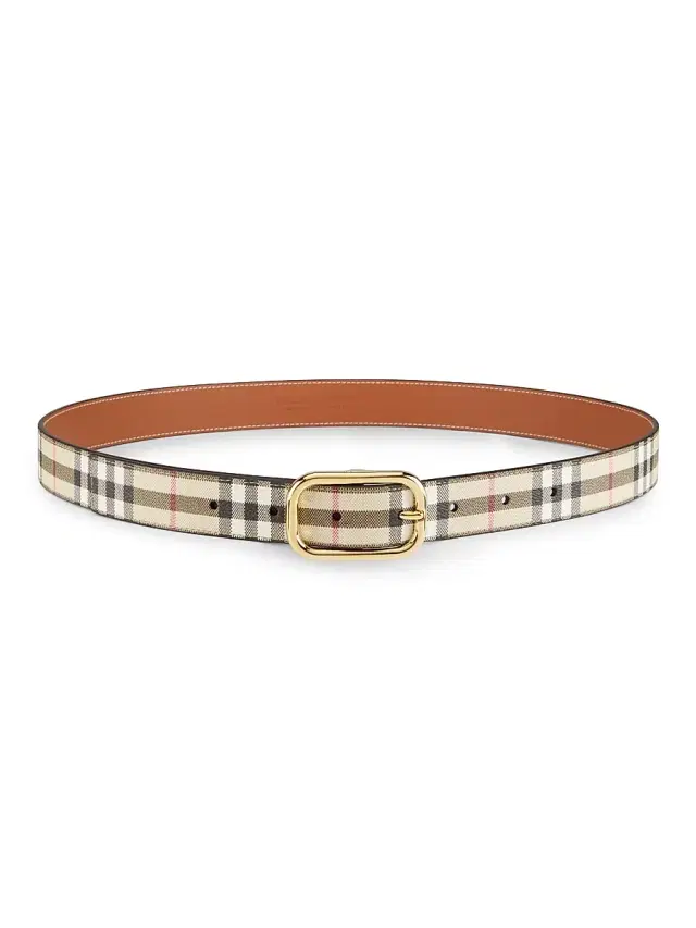 Burberry Women's Archive Check Belt - Archive Beige Gold