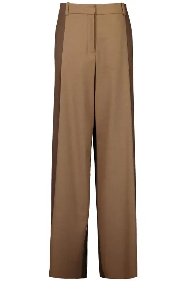 Oscar de la Renta Mixed Pleated Wide-Leg Pants