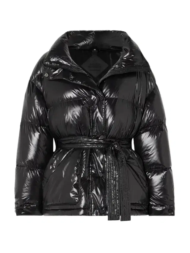Maya Hooded Belted Quilted Glossed-shell Down Ski Jacket