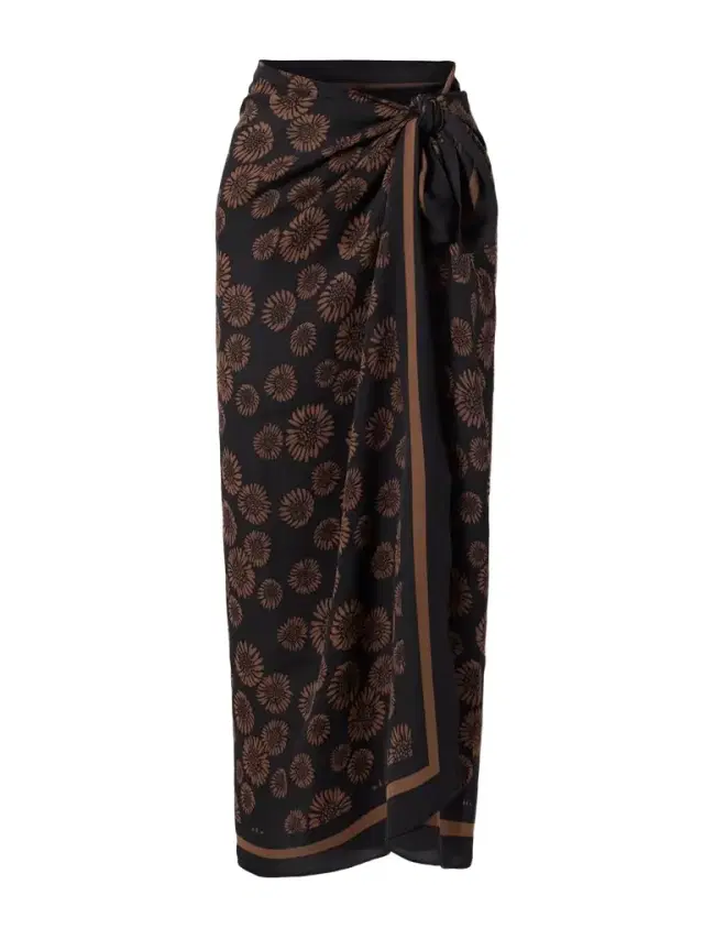 Floral-print Silk-georgette Pareo