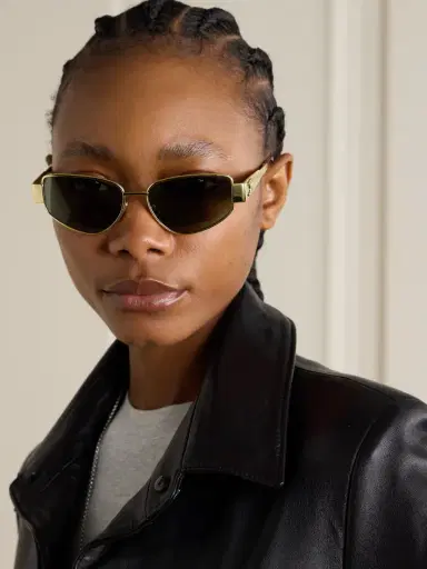 CELINE Eyewear Cat-eye Gold-tone Sunglasses | Thumbnail 2