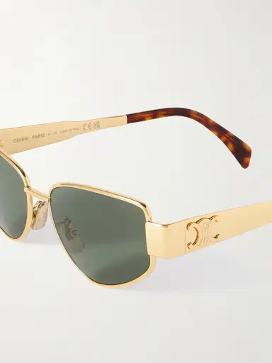 CELINE Eyewear Cat-eye Gold-tone Sunglasses | Thumbnail 4