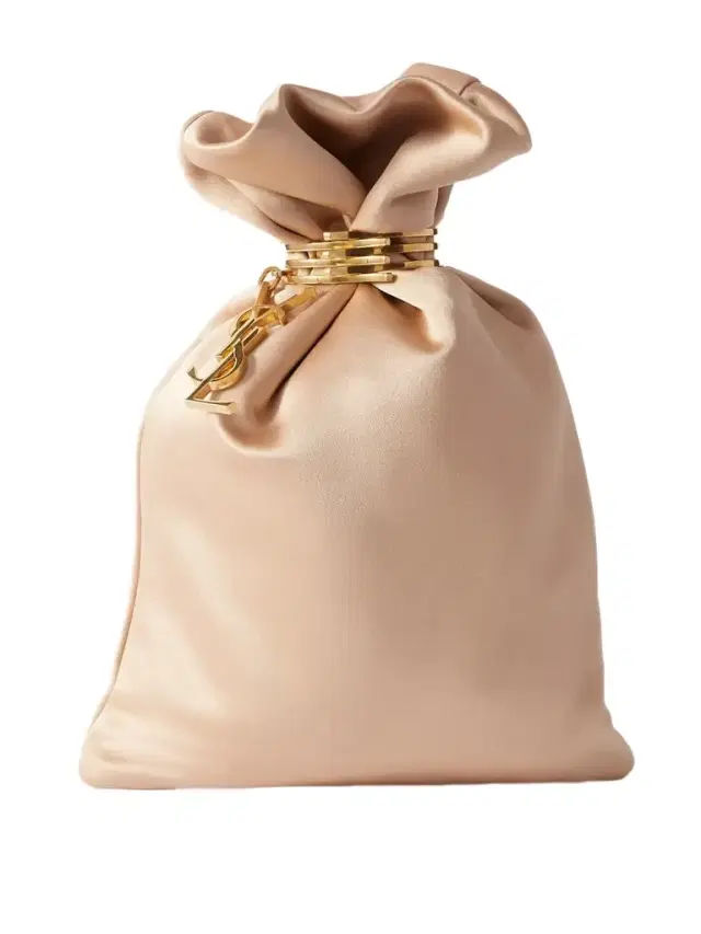 Embellished Satin Bucket Bag