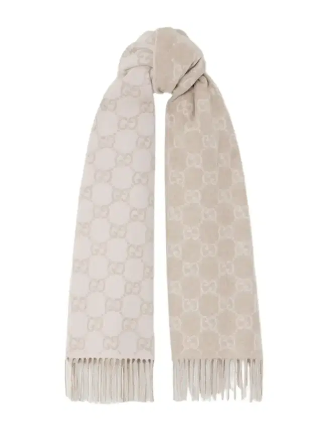 Fringed Jacquard-knit Cashmere Scarf