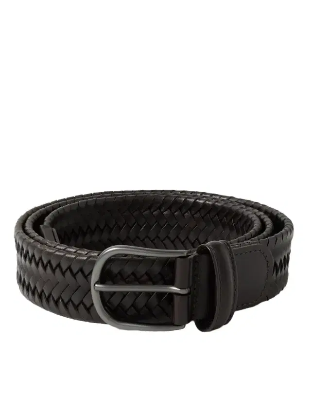 3.5cm Woven Leather Belt - Men 3.5cm Woven Leather Belt - Men